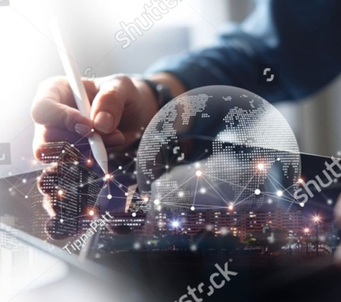 world globe made of glass